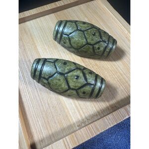 Vintage 1980s Green Textured Resin Statement Earrings Lightweight